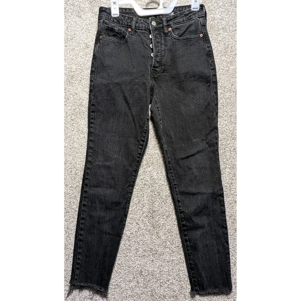 Old Navy Slouchy Straight Jeans Size 4 High Rise Secret Slimā Pockets Button Fly